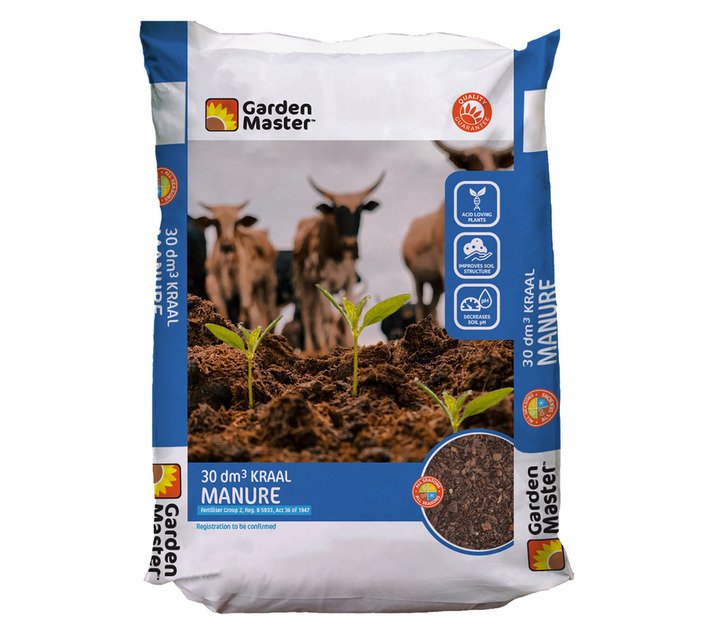 Garden Master Kraal Manure – 30 dm³ Organic Soil Conditioner for Healthy Gardens
